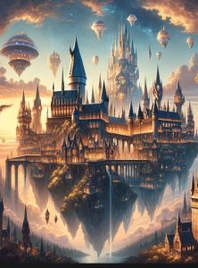 Моё понимание невероятно, я построил парящий город в Хогвартсе.